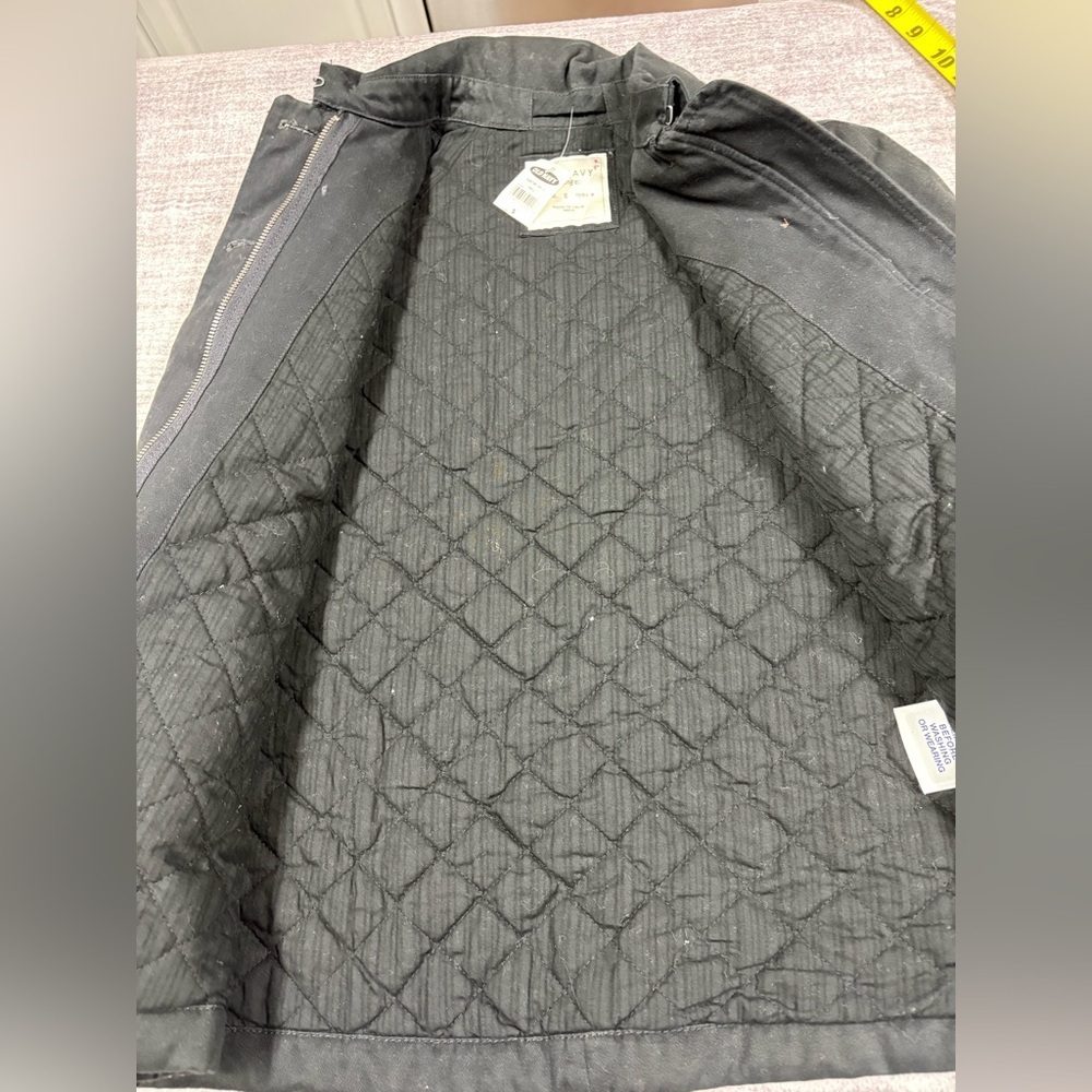 NWT Old Navy Women’s Sz S Quilted Zip Jacket Black Chore Everyday Casual - Picture 7 of 10